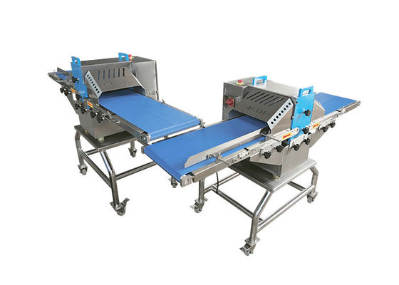300 mm Commerciële varkensvlees in de voeder, buikvlees en kubus snijmachine 500 kg/u