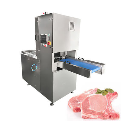 JYD-2550 Geautomatiseerde vleesbandzaag varkensvlees hakmachine met transportband uitlaat