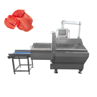 JY-36K Horizontale Vleessnijmachine met Uitvoerband voor het Snijden van Bevroren Rundvlees en Varkensvlees