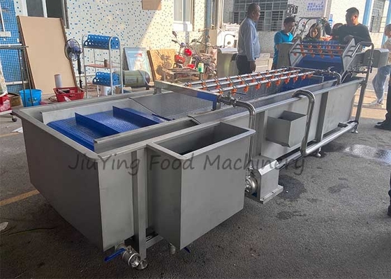 Luchtbeltype Plantaardige Fruitwasmachine 1.5T/H met het Bespuiten Nozzels