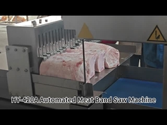 Automatische vleesbandzaagmachine om bevroren varkensvlees in 8 mm te snijden