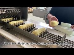 Nieuw Ontwerp 6-Blads Automatische Bandzaagmachine voor het Snijden van Bevroren Maïs met Zes-Snede Systeem